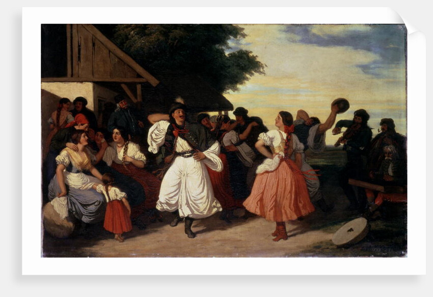 A Village Wedding Feast by Karoly Lotz