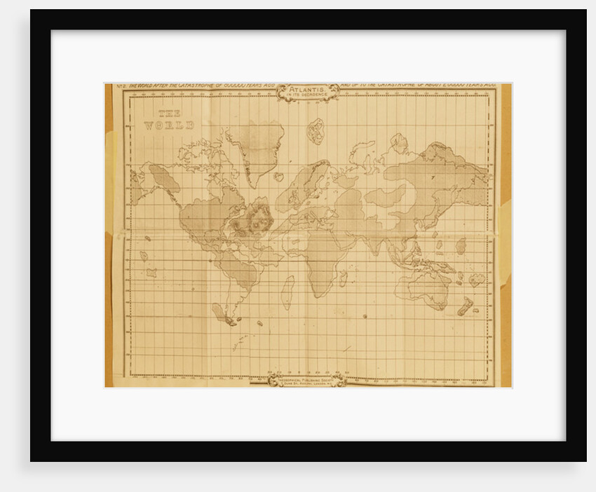 Map of the world, 'Atlantis in it's Decadence', published by the Theosophical Publishing Company by School English