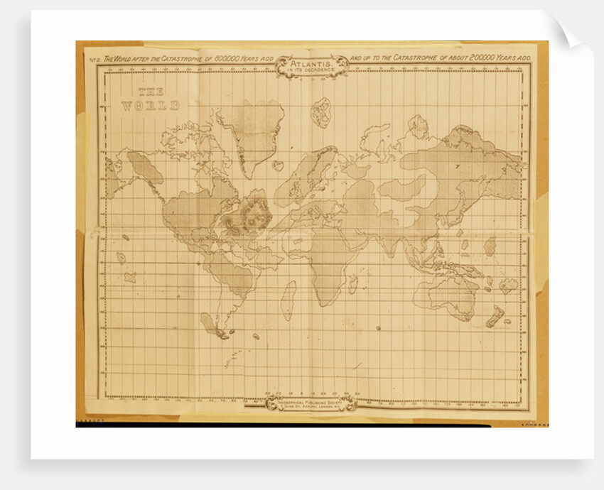 Map of the world, 'Atlantis in it's Decadence', published by the Theosophical Publishing Company by School English