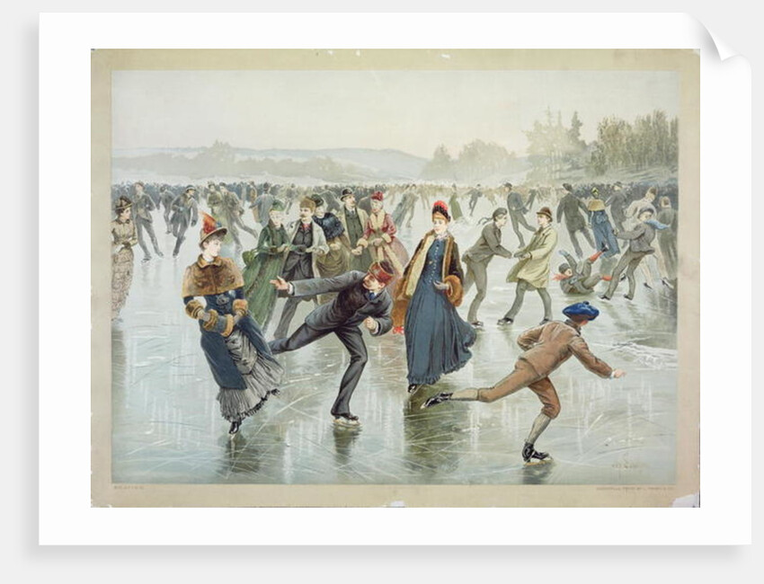 Skating, published by L. Prang and Co. by Henry Sandham