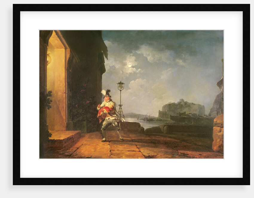 David Garrick as Don John in his adaptation of 'The Chances' by Beaumont and Fletcher, Act 1, Scene 2, c.1774 by Philip James de Loutherbourg