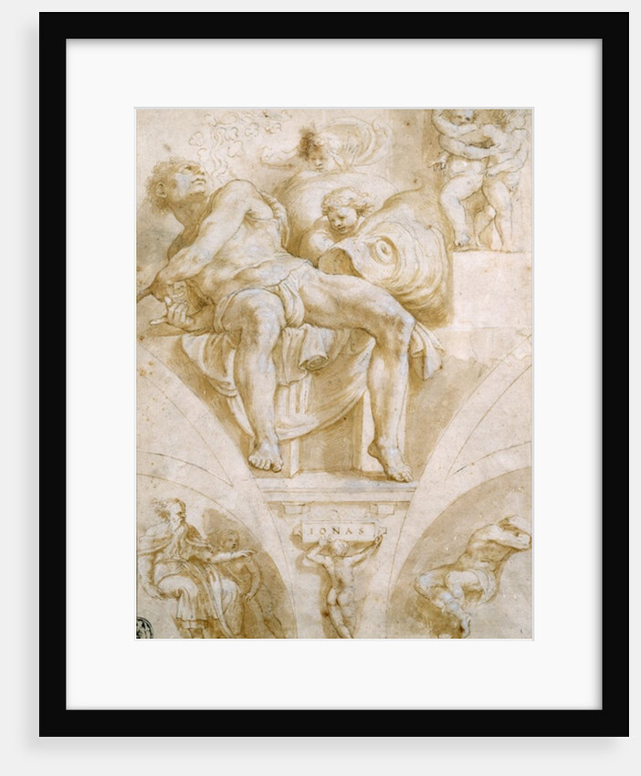 The Prophet Jonah and Two Destroyed Lunettes by Giorgio-Giulio Clovio