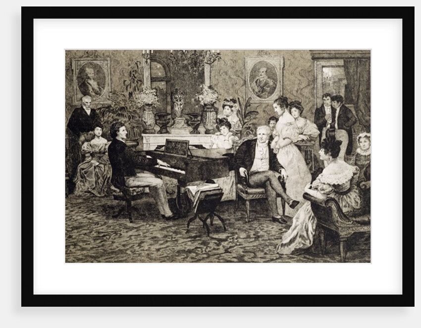 Frederic Chopin playing in the salon of the musician and composer Prince Anthony Radziwill in 1829 by Anonymous