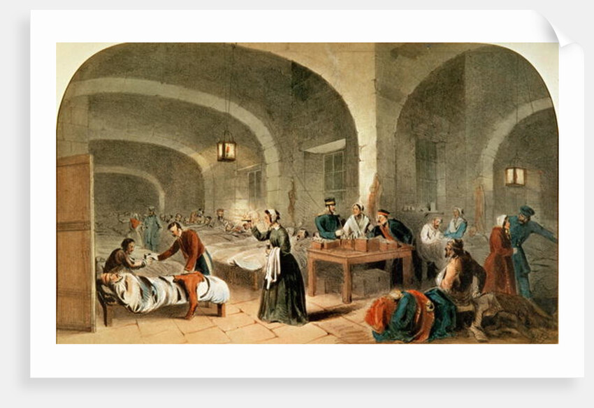 Sketch of a Ward at the Hospital at Scutari, c.1856 by Joseph-Austin Benwell