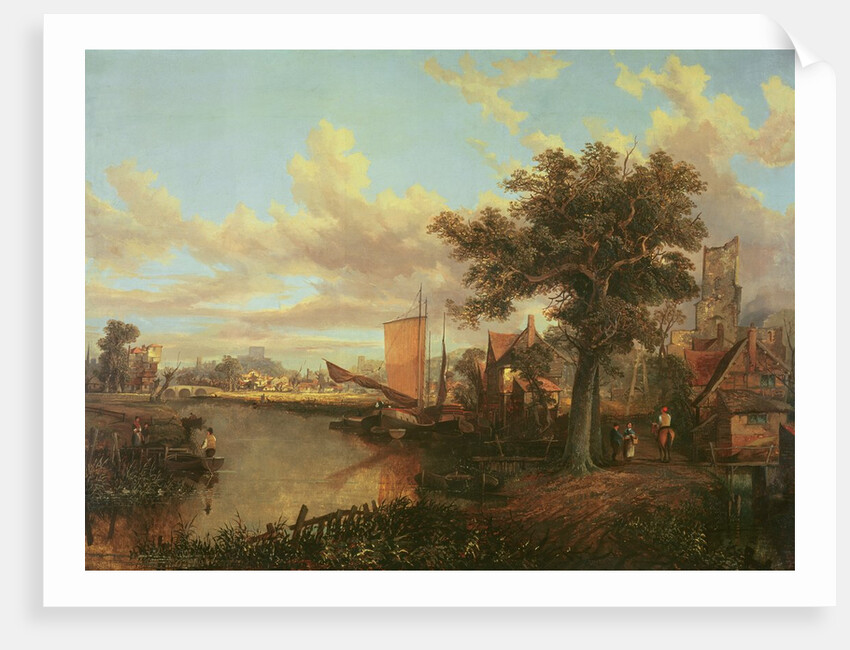 The River Yare with a distant view of Norwich, c.1840 by English School