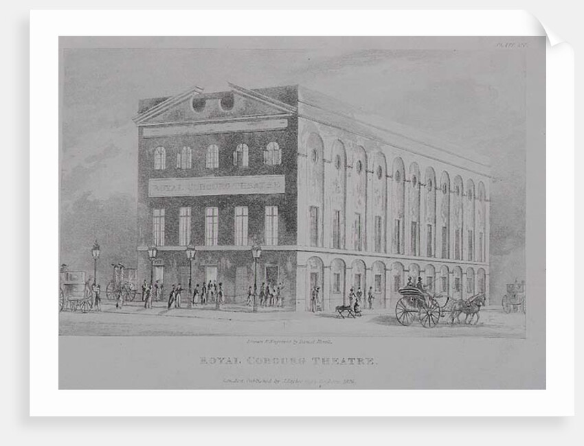 The Royal Coburg Theatre, Surrey, 1826 by English School