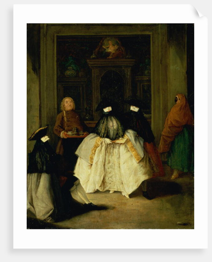 Masked Figures in a Venetian Coffee House by Pietro Longhi