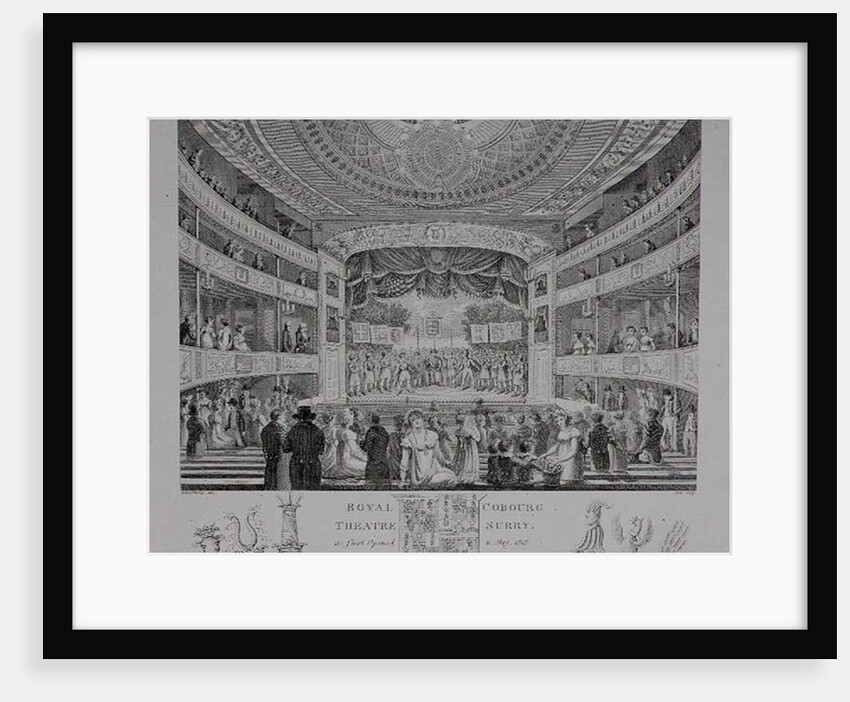The Royal Cobourg Theatre, Surry, 1818 by English School
