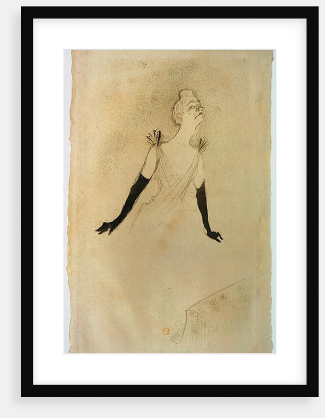 Yvette Guilbert, 1894 by Henri de Toulouse-Lautrec