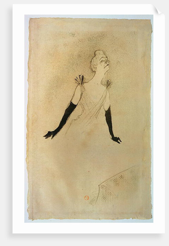 Yvette Guilbert, 1894 by Henri de Toulouse-Lautrec
