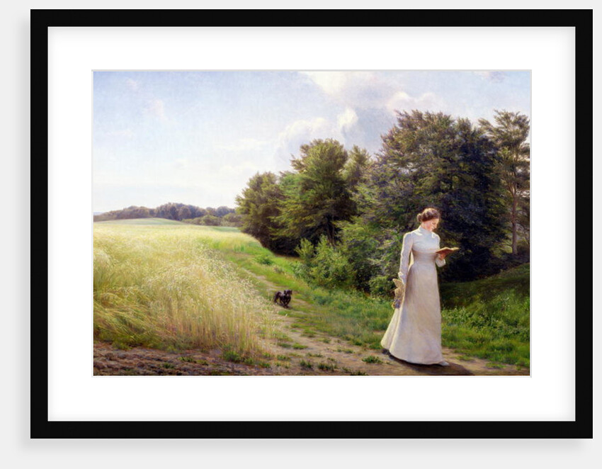 Lady in White Reading by Emilie Caroline Mundt