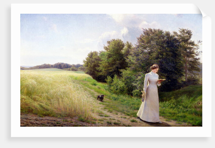 Lady in White Reading by Emilie Caroline Mundt