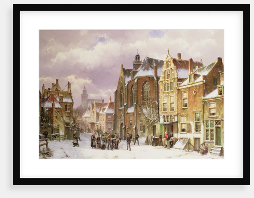 Snow in Amsterdam by Willem Koekkoek