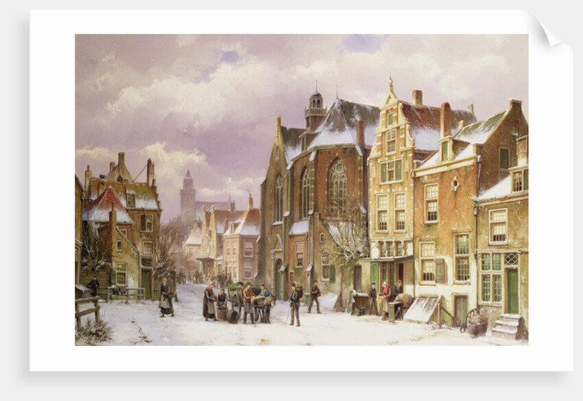 Snow in Amsterdam by Willem Koekkoek
