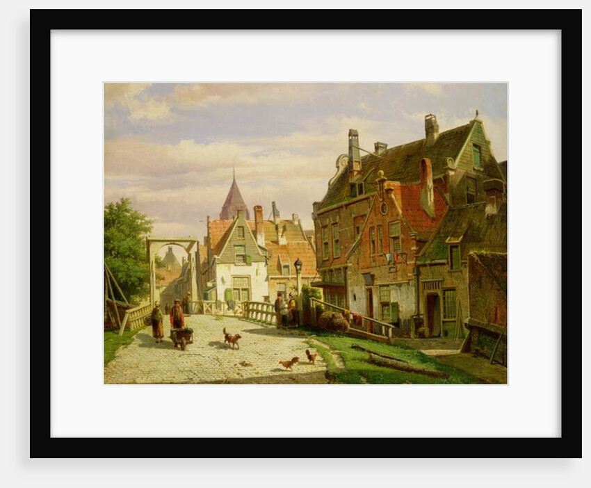 Man with a Wheelbarrow by Willem Koekkoek