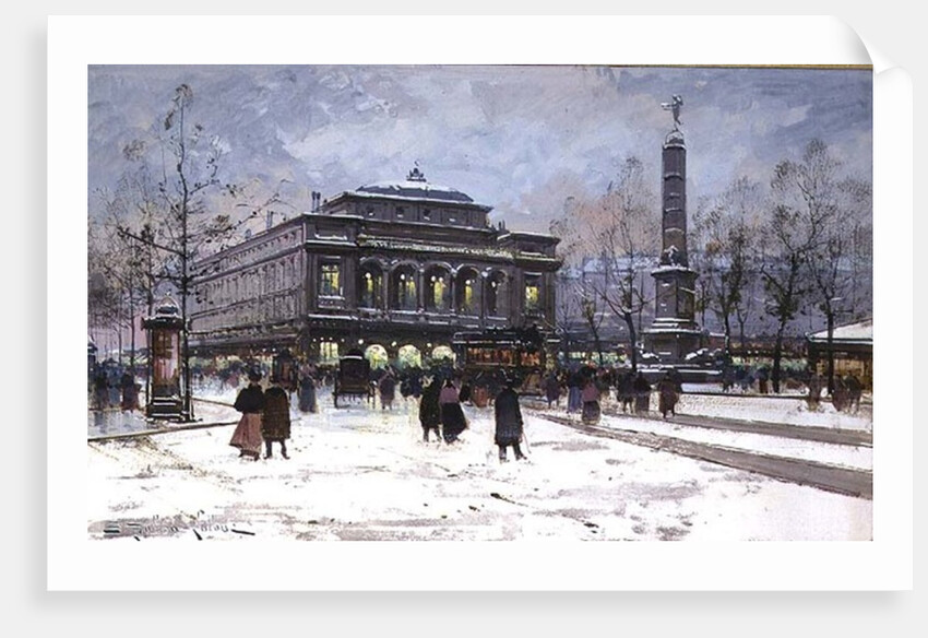 The Place du Chatelet, Paris by Eugene Galien-Laloue