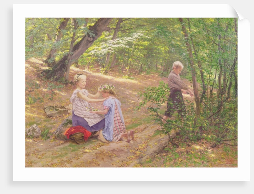 A Garland of Flowers, 19th century by Frigyes Friedrich Miess