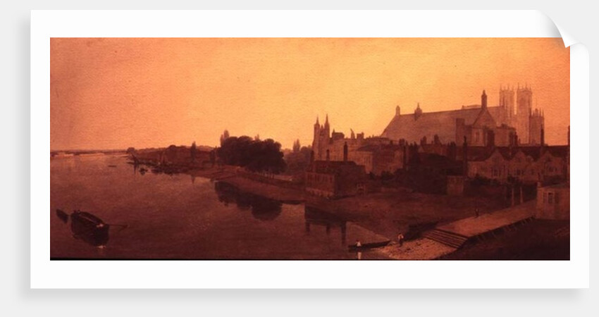 Westminster Abbey and Hall and Old Houses of Parliament by Peter de Wint