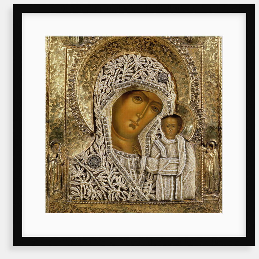 Detail of an icon showing the Virgin of Kazan by Yegor Petrov, Moscow, 1788 by Russian School