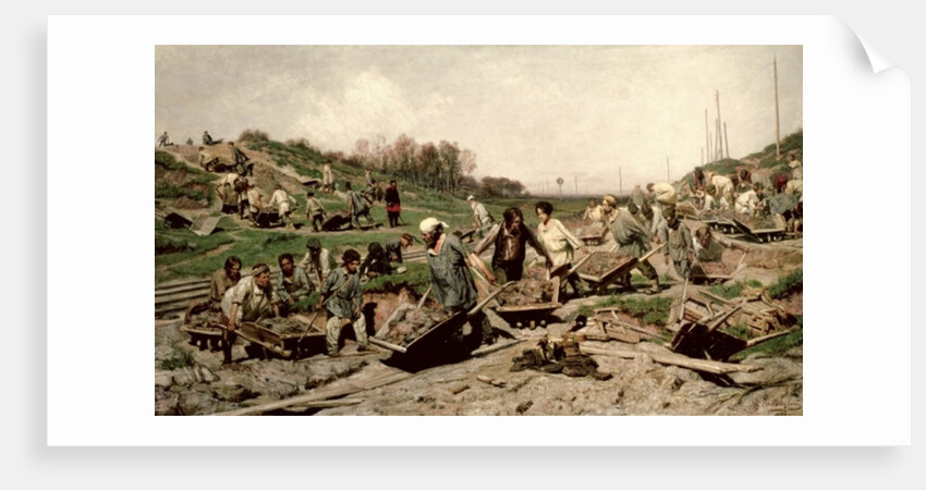 Repairing the Railway, 1874 by Konstantin Apollonovich Savitsky