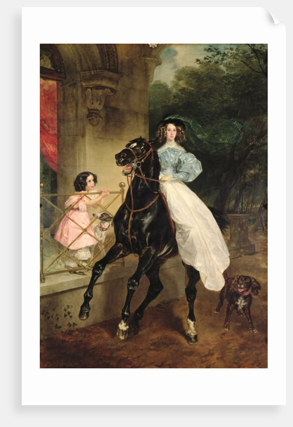 The Horsewoman, Portrait of Giovanina and Amacilia Paccini, wards of Countess Samoilova, 1832 by Karl Pavlovich Bryullov