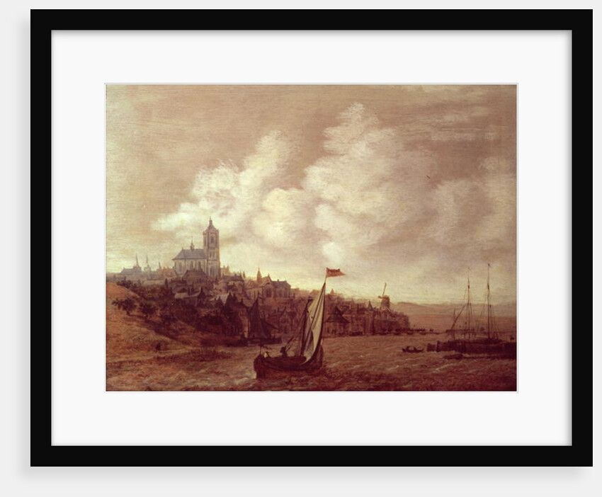 River and City Scene by Jan Meerhout