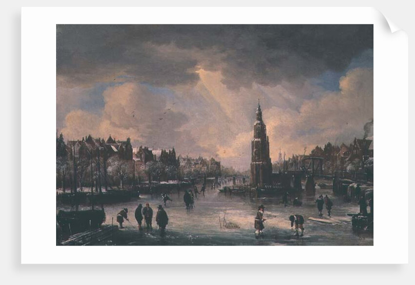 Town on a Frozen River by Aert van der Neer