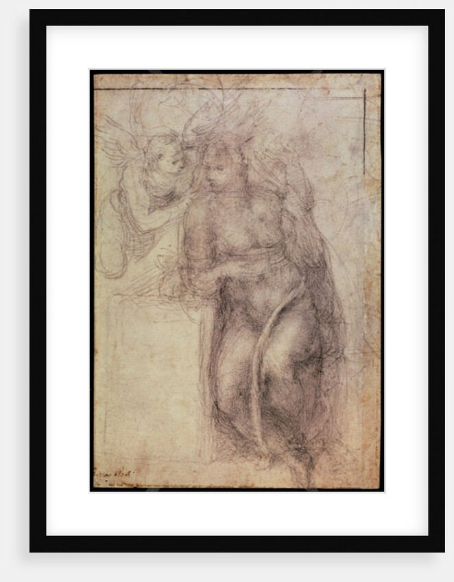 Inv.1895-9-15-516.recto Study for the Annunciation, 1547 by Michelangelo Buonarroti