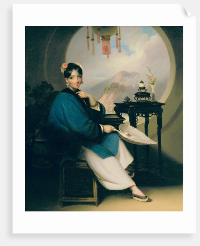 Portrait of a young Eurasian lady by George Chinnery
