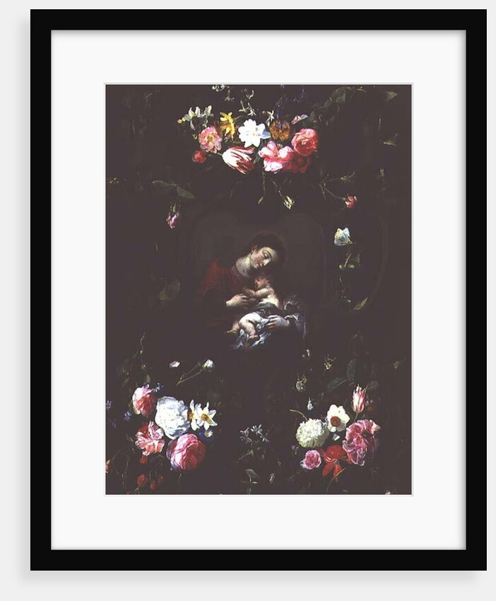 The Virgin and Child in a Garland of Flowers by Daniel Seghers