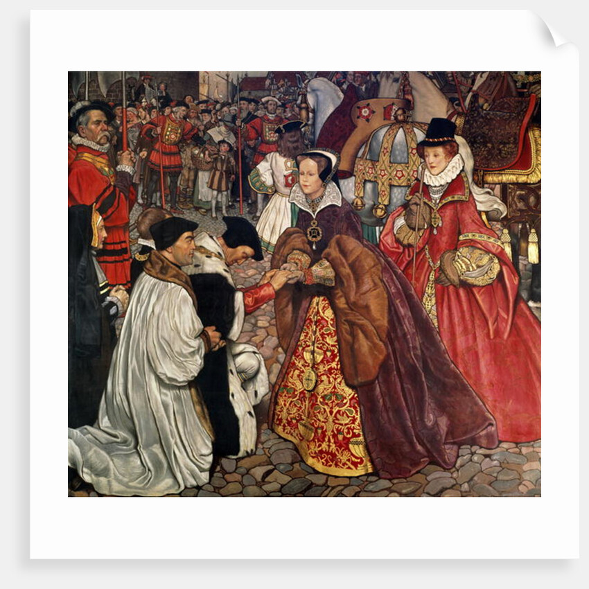 Queen Mary and Princess Elizabeth entering London in 1553, 1910 by John Byam Liston Shaw