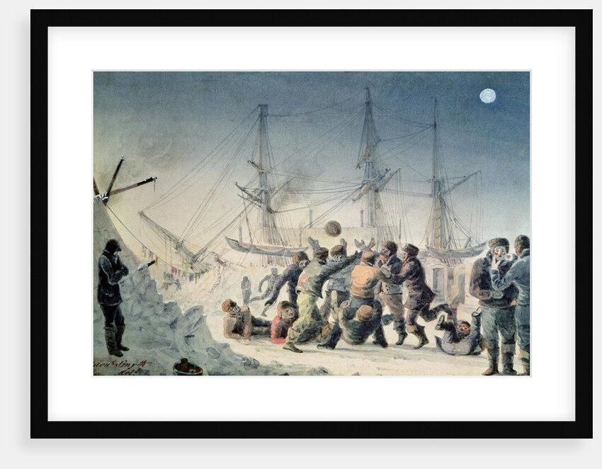 Incidents on a Trading Journey: Men Playing Football on Board HMS 'Terror', 1836 by Lieutenant Smyth