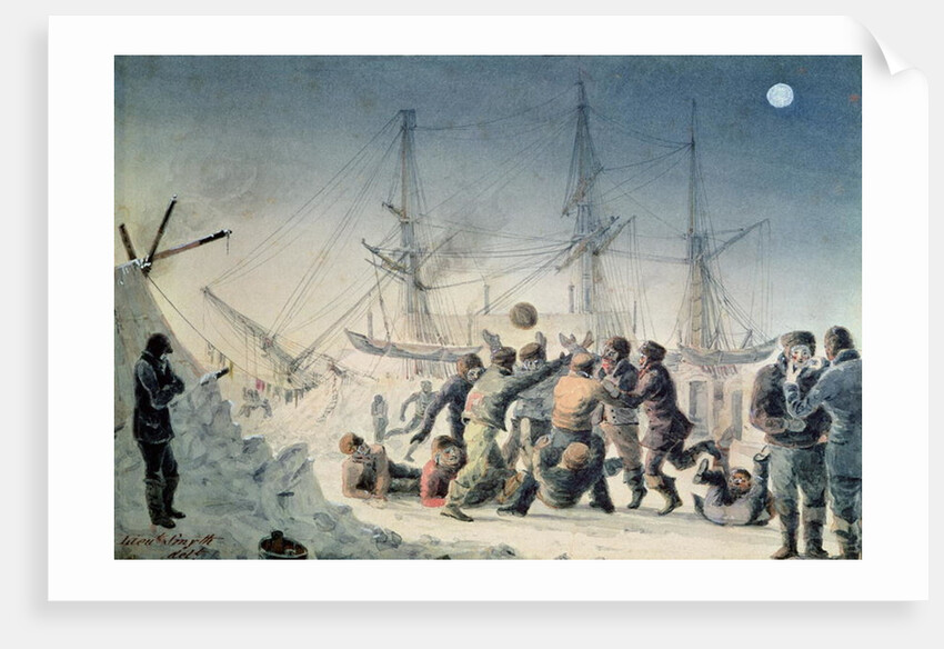 Incidents on a Trading Journey: Men Playing Football on Board HMS 'Terror', 1836 by Lieutenant Smyth