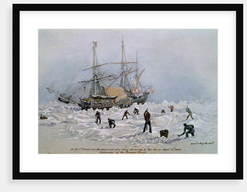Incidents on a Trading Journey: HMS Terror as she Appeared After Being Thrown Up by the Ice in Frozen Channel, September 27th 1836 by Lieutenant Smyth