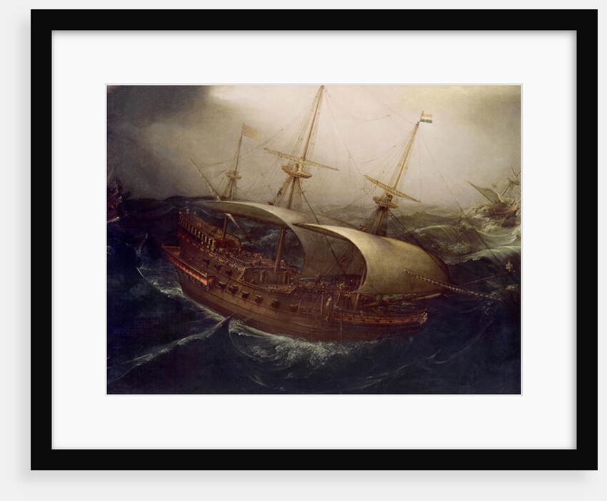Dutch Battleship in a Storm by Hendrick Cornelisz Vroom