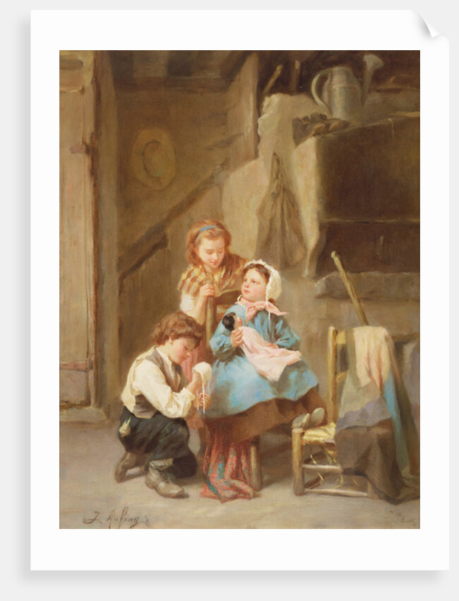 Dressing the Dolly by Joseph-Athanase Aufray