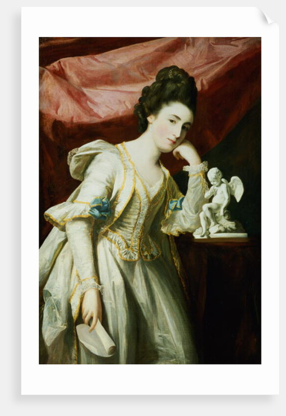 Portrait of a Lady with a Statuette of Cupid by Francis Cotes