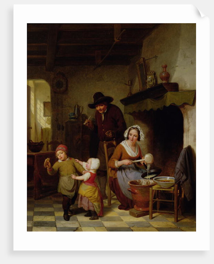 Pancake Day, 1845 by Basile de Loose