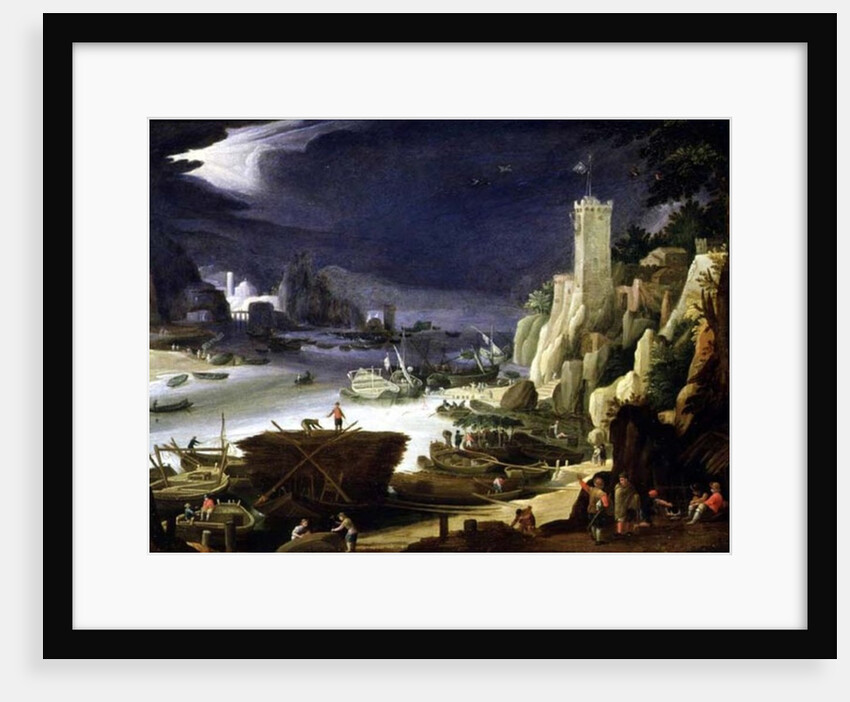 A Mountainous Estuary Landscape by Paul Brill or Bril