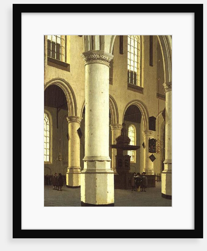 Interior of the Oude Kerk in Delft by Hendrik Cornelisz. van Vliet
