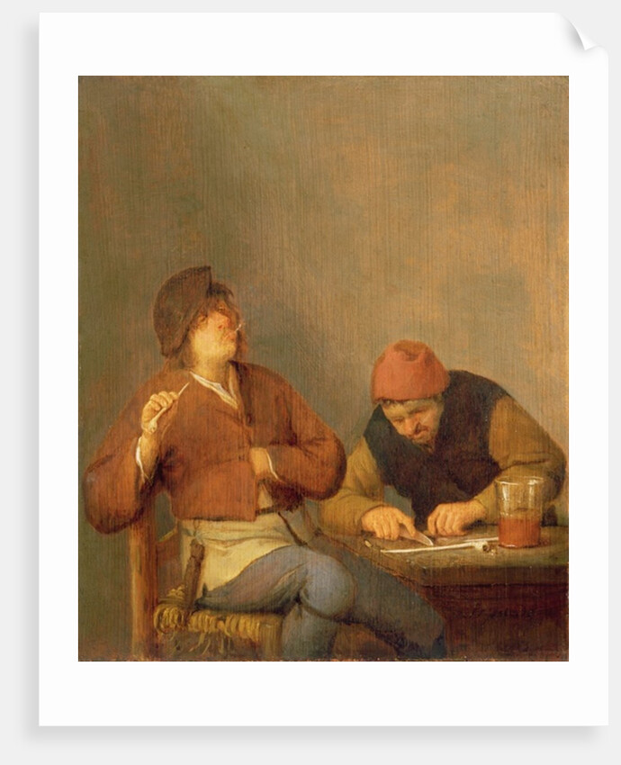 Two Smokers in an Interior, 1643 by Adriaen Jansz. van Ostade