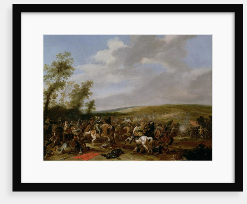 Battle Scene at Lutzen between King Gustavus Adolfus of Sweden against the Troops of Wallenstein, 1632 by Palamedes Palamedesz