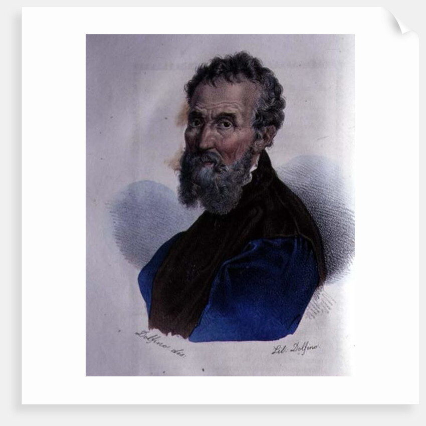 Portrait of Michelangelo Buonarroti by Dolfino