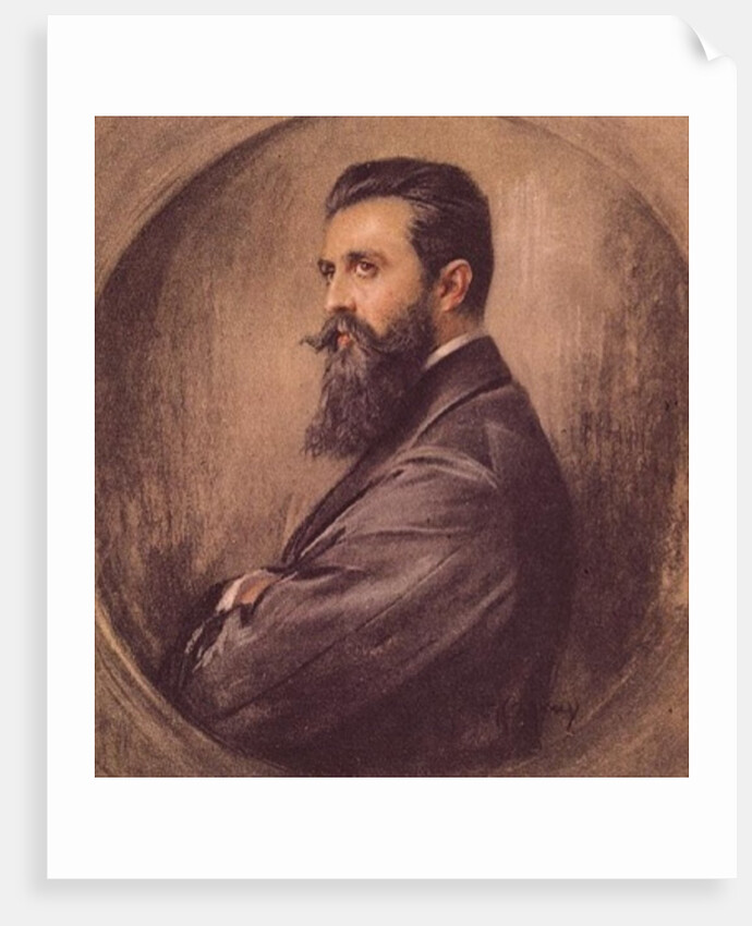 Portrait of Theodor Hertzl by Anonymous Anonymous