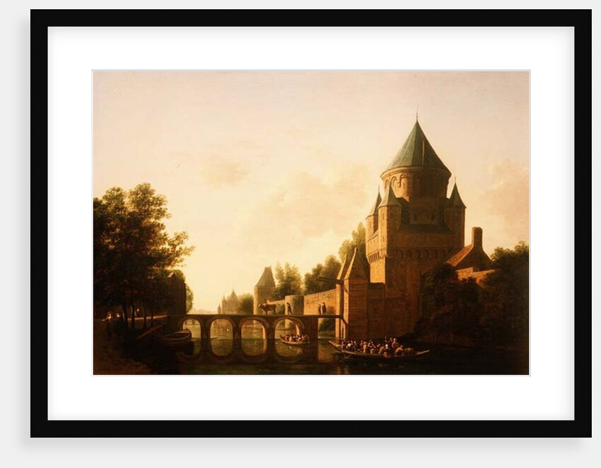 Evening View of the Kleine Houtpoort in Haarlem by Gerrit Adriaensz Berckheyde