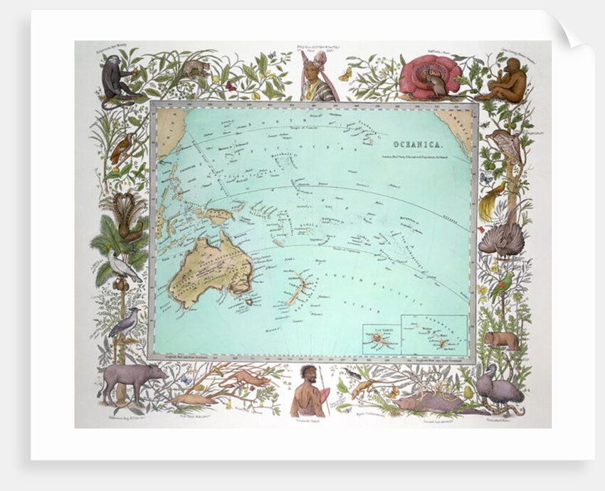 Oceanica, from Vogel's 'Physical Atlas', c.1850 by German School