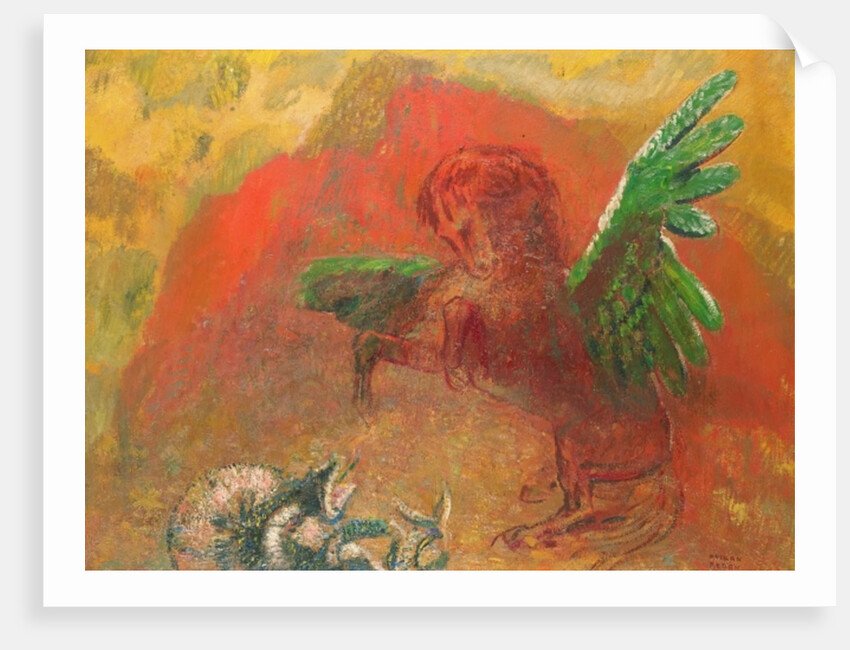 Pegasus and the hydra, c.1907 by Odilon Redon