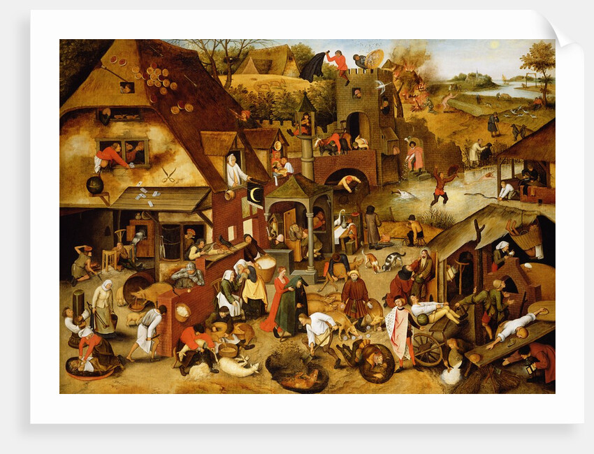Netherlandish Proverbs, 1559 by Pieter The Elder Brueghel