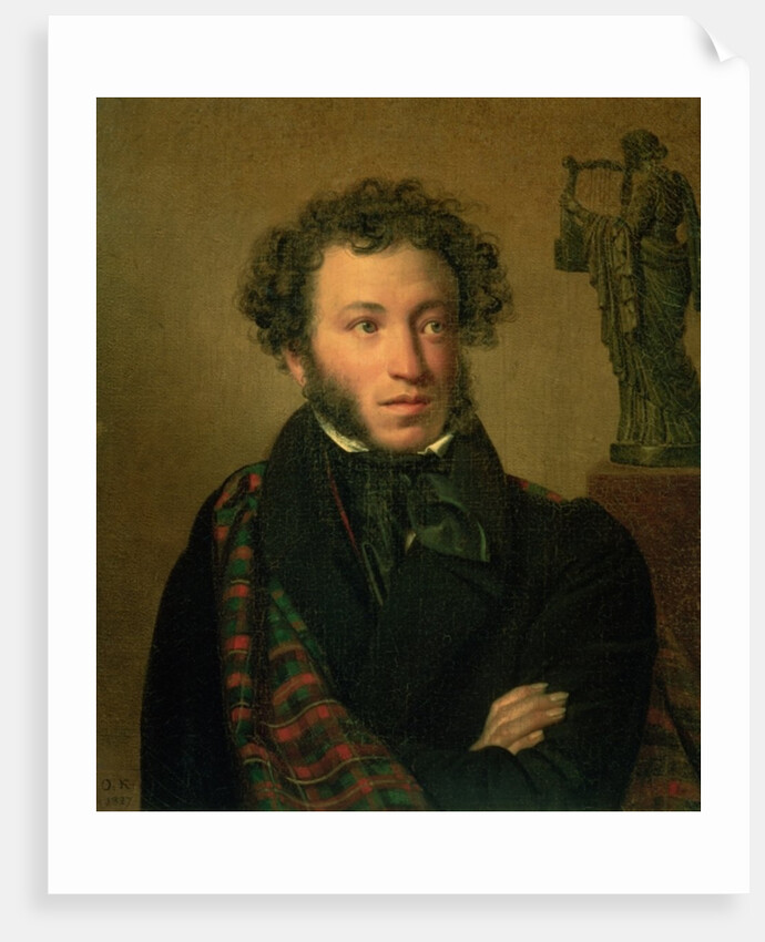 Portrait of Alexander Pushkin, 1827 by Orest Adamovich Kiprensky