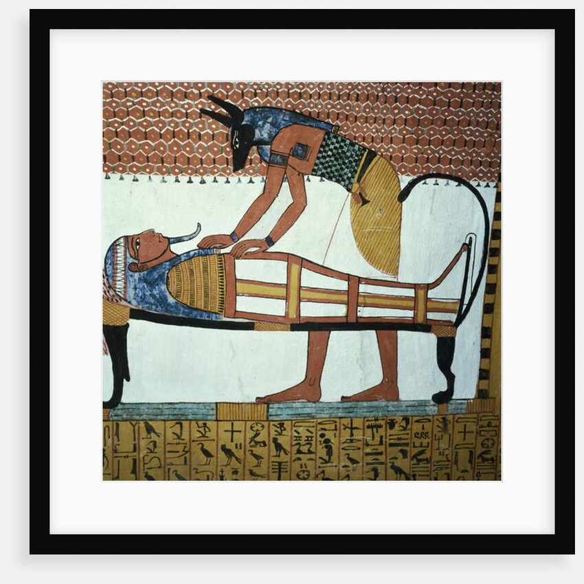 Anubis and a Mummy by Egyptian 19th Dynasty